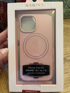 Sarina Pink Silicone MagSafe-Compatible Phone Case for iPhone 15/14/13